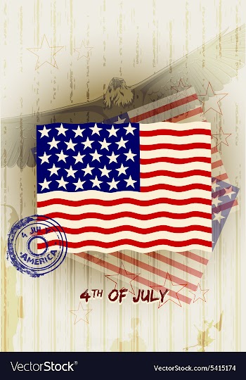 4th of july background vector image