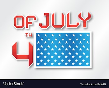 4th of july background vector image