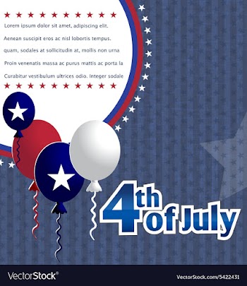 4th of july background vector image