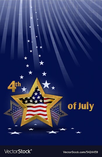 4th of july background vector image