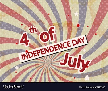 4th of july background vector image