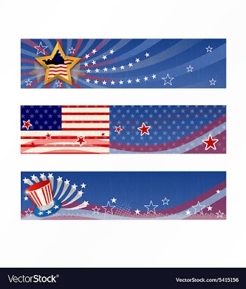 4th of july banners set vector image