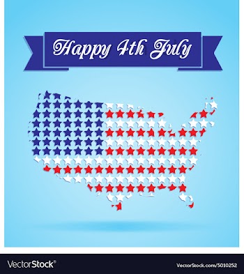 4th of july card vector image