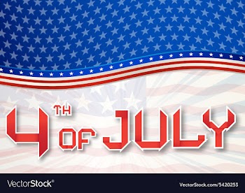 4th of july independence day background vector image