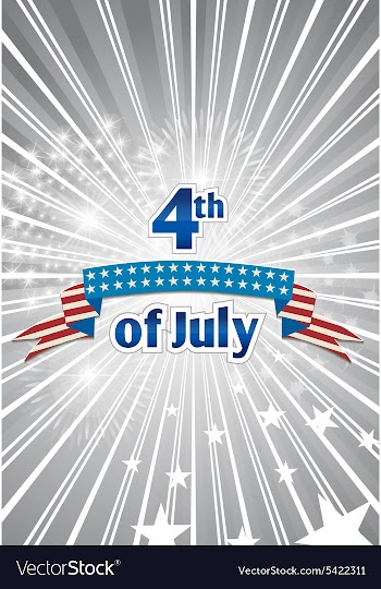 4th of july independence day background vector image
