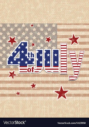 4th of july independence day background vector image
