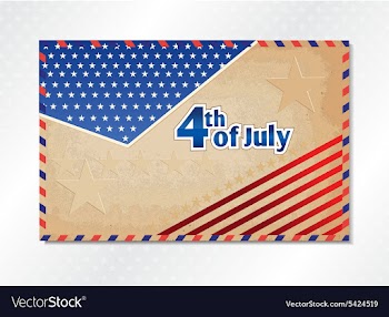4th of july independence day background vector image