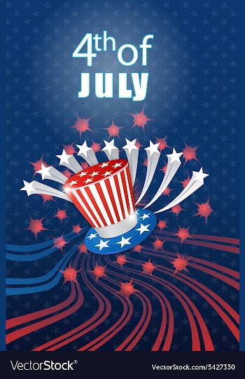 4th of july independence day background vector image