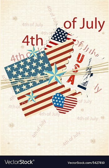 4th of july independence day background vector image