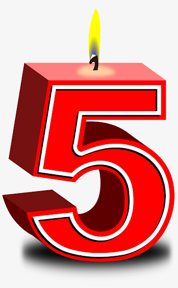 5 Candle Png Svg Black And White - 3rd Happy Birthday Png ...