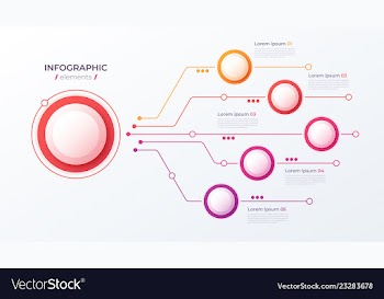  					5 options infographic design structure vector image														
