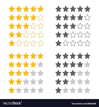 5 star rating icon set