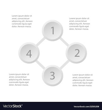 5 steps of modern arrow infografics template for vector image