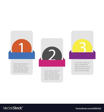 5 steps of modern arrow infografics template for vector image