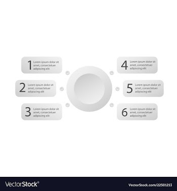 5 steps of modern arrow infografics template for vector image