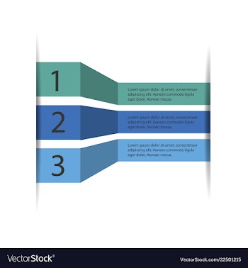 5 steps of modern arrow infografics template for vector image