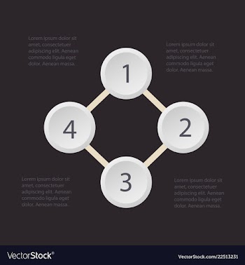 5 steps of modern arrow infografics template for vector image