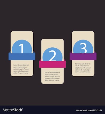 5 steps of modern arrow infografics template for vector image
