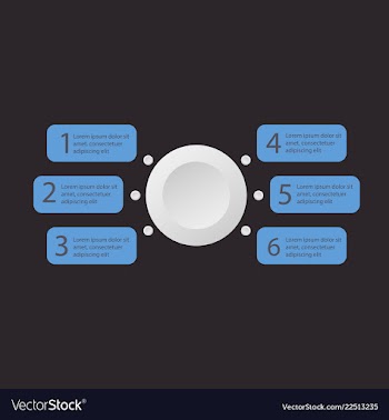 5 steps of modern arrow infografics template for vector image