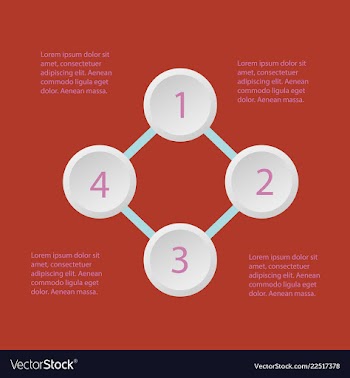 5 steps of modern arrow infografics template for vector image