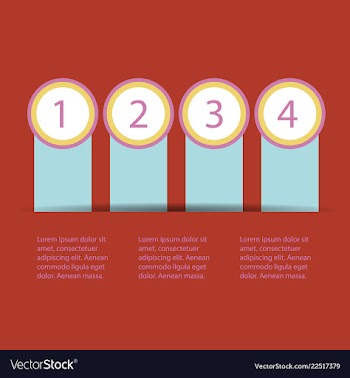 5 steps of modern arrow infografics template for vector image