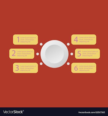 5 steps of modern arrow infografics template for vector image