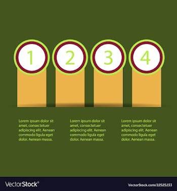 5 steps of modern arrow infografics template for vector image