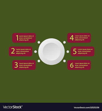 5 steps of modern arrow infografics template for vector image