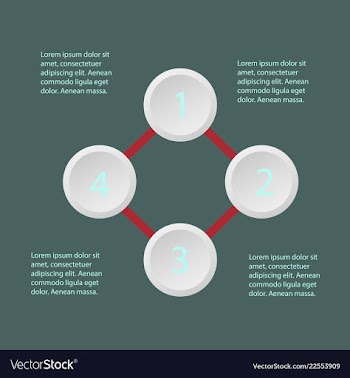 5 steps of modern arrow infografics template for vector image