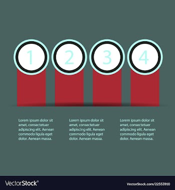 5 steps of modern arrow infografics template for vector image