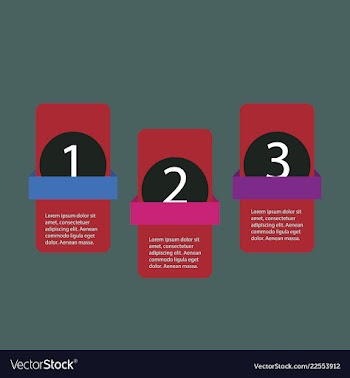 5 steps of modern arrow infografics template for vector image