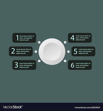 5 steps of modern arrow infografics template for vector image