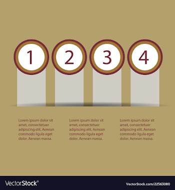 5 steps of modern arrow infografics template for vector image