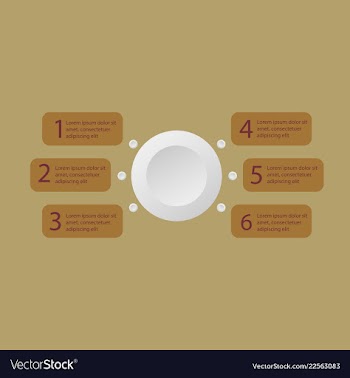 5 steps of modern arrow infografics template for vector image