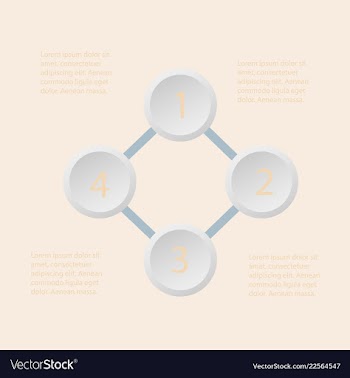 5 steps of modern arrow infografics template for vector image