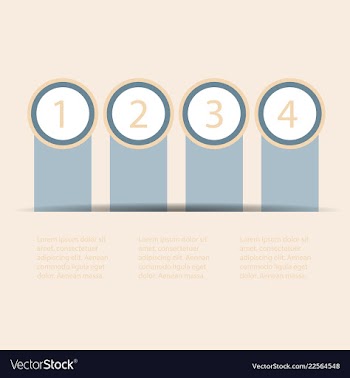 5 steps of modern arrow infografics template for vector image