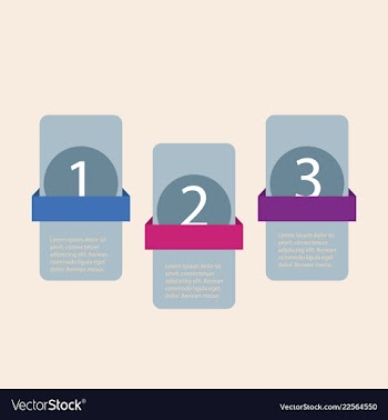 5 steps of modern arrow infografics template for vector image