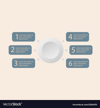 5 steps of modern arrow infografics template for vector image