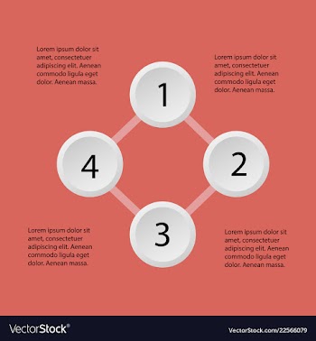 5 steps of modern arrow infografics template for vector image