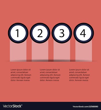 5 steps of modern arrow infografics template for vector image