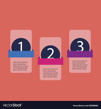 5 steps of modern arrow infografics template for vector image