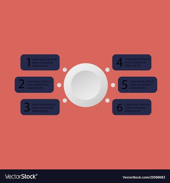 5 steps of modern arrow infografics template for vector image