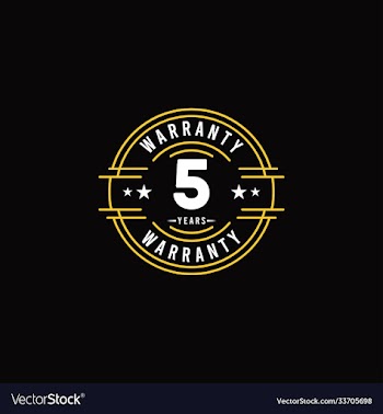5 year warranty logo icon template design
