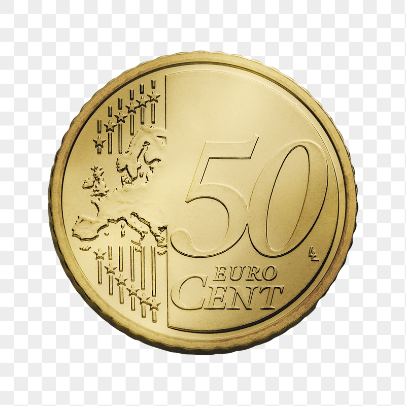 50 Euro cent coin png. | Free PNG - rawpixel