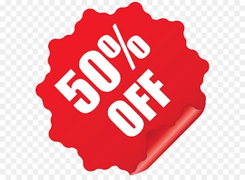 50% Off Sticker PNG Clipart Image 
