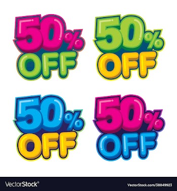 50 percent off - logo template set