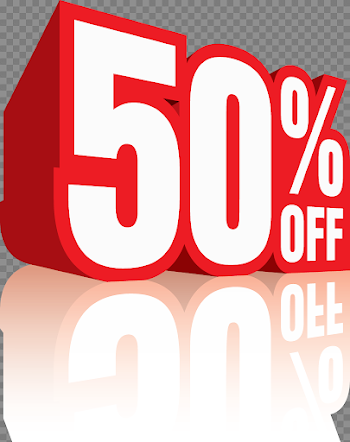 50 Percent off PNG High-Quality Image