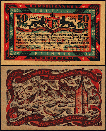 50 Pfennig "Notgeld" banknote of Oldenburg | Free Photo - rawpixel