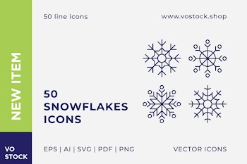 50 Snowflakes Icons