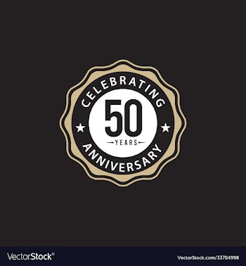 50 years anniversary celebrating template design